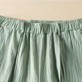 thumbnail image 4 of up to 60% off Gifts wycnly Womens Half Pants Casual Solid Cotton Linen Loose Straight Leg Shorts Ladies Leisure Wear Elastic Waist 1/2 Pants with Pockets Green XL, 4 of 7