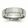 thumbnail image 1 of Titanium Beveled Edge 6mm Brushed and Polished Band Ring 7 Size, 1 of 7