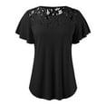 thumbnail image 6 of Summer Tops for Women Long Sleeve Tee Womens Shirt Size Small Womens Tops Running Clothes Women Shirt Workout Space Apparel Short T Long Sleeves Shirts Tee Graphic Sleeve The Black L, 6 of 7