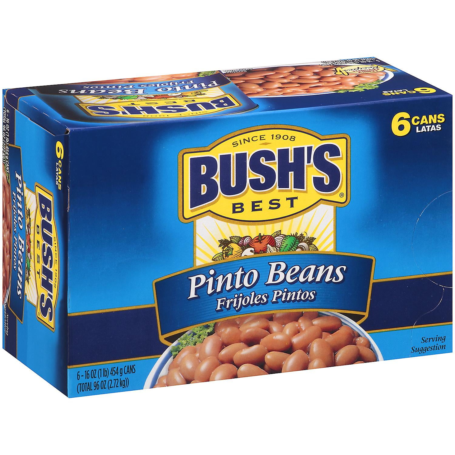 Product of Bush's Pinto Beans 16 oz. 6 Pk