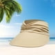 thumbnail image 3 of Sombrero de verano con visera para mujer, informal, con moño desordenado, antiultravioleta, para el sol Beige, 3 of 8