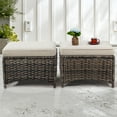 thumbnail image 2 of Meetleisure 2 Piece Outdoor Ottomans with Cushions,Beige, 2 of 7