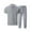Gray, variant on Men Workout Sets, Breathable Quick-Dry Short Sleeve Gym Suit for Men Khaki XL