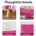 thumbnail image 6 of 10 Cube Bookshelf,3 Tier Modern Wide Bookcase with Legs,Mid-Century Wood Bookshelves Storage,Pink Large Book Case,Freestanding Organizer Display Shelf for Bedroom,Living Room,Office, 6 of 16