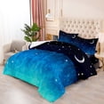 thumbnail image 2 of Blue Ombre Starry Sky Comforter for Boys Teen,3D Star Moon Bedding Set for Boys Kids,Down Alternative Comforter for All Season,Home Decor for Boys Comforter Set, 2 of 2