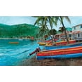 thumbnail image 2 of Bansemer, Roger 14x10 White Modern Wood Framed Museum Art Print Titled - St. Lucia Fishing Fleet, 2 of 4
