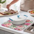 thumbnail image 4 of Microfibre Drying Mat for Kitchen Pioneer Dish Drying Drainer Mat Absorbent Colorful Floral Drying Mat Washing Up for Glass, Plate & Cup 16inch X 18inch, 4 of 7