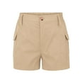 thumbnail image 5 of Cargo Shorts, Comdrip Women's High Waist Button Streetwear Cargo Shorts with Pockets Summer Shorts Women Khaki S, 5 of 10