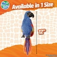 thumbnail image 2 of Real Planet 12" Blue/Orange Parrot Bird Macaw Realistic Stuffed Animal, Zoo Jungle Parrots Plush Toy & STEM Learning Gift for Birthday Boys & Girls, 2 of 7