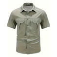 thumbnail image 2 of Fredd Marshall Men's Quick-Dry Short Sleeve Hiking Shirt with Pockets, 2 of 4