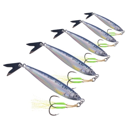 Youthyao 5Pcs Metal Spoon Fish Lures Fishing Lures Spinner Baits Casting Fishing Lures Baits Fishing Spoons Lures Sequins Baits