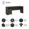 thumbnail image 5 of Echo 72W Computer Desk with Drawers in Charcoal Maple - Engineered Wood, 5 of 6