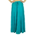 thumbnail image 1 of Phagun Jupe Maxi Bohème Gitane à Volants en Coton pour Femme, Taille Unique, Tenue de Plage, 1 Unité, 1 of 7