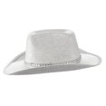 thumbnail image 4 of Cowboy Hat for Women Feather Diamond Strip Wide Brim Hats Felt Western Cowgirl Hats for Cosplay Fancy Dress Dress-up Party, 4 of 7