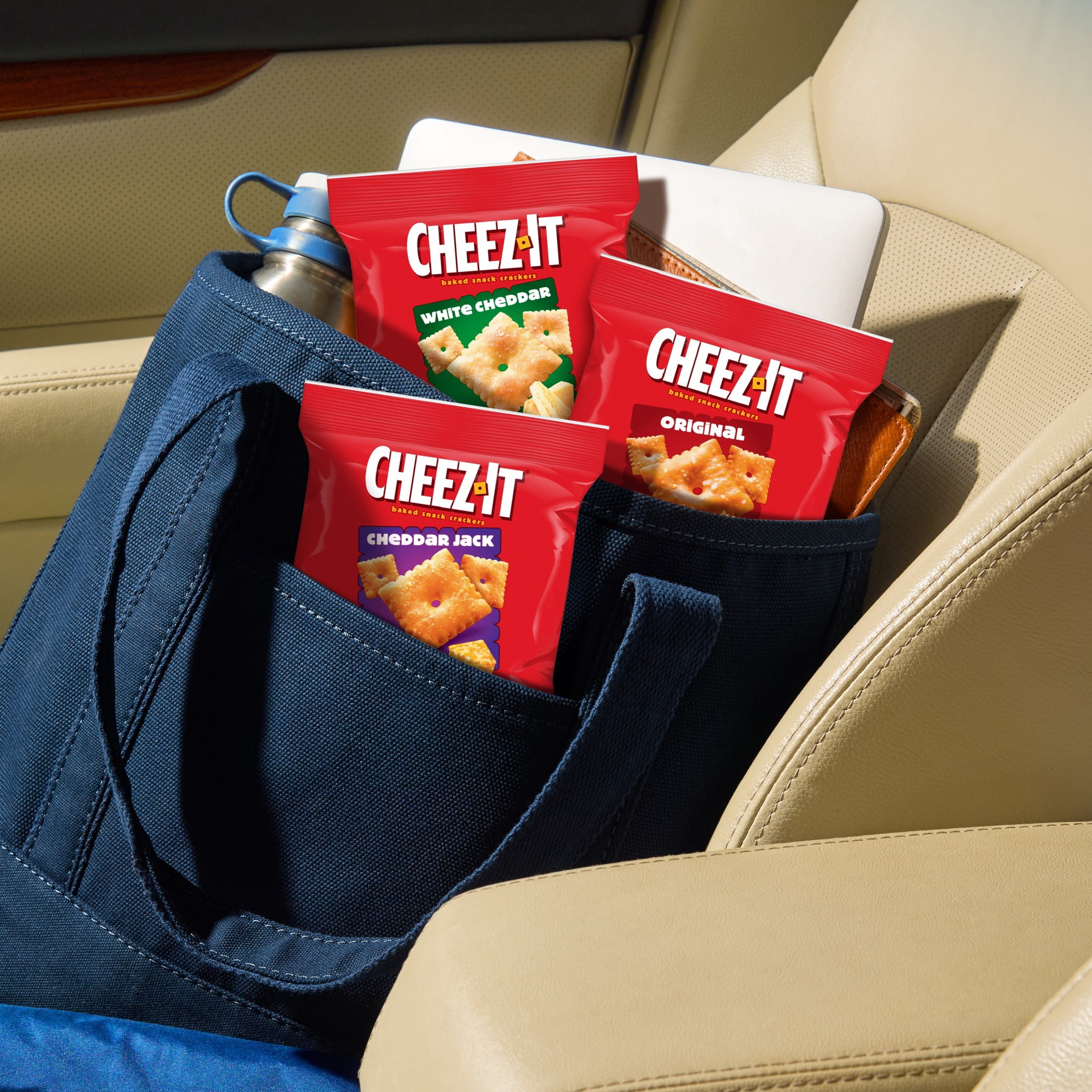 (4 pack) Cheez-It Variety Pack Baked Snack Crackers, Lunch Snacks, 10 Count