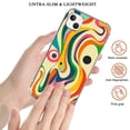 thumbnail image 2 of Colorful Psychedelic Case Compatible with iPhone 14,Aesthetic Art Design TPU Bumper Cover Case, 2 of 6
