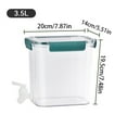 OUTLOU Beverage Dispenser with Lid and Faucet Food Grade Plastic Refrigerator Dispenser for
