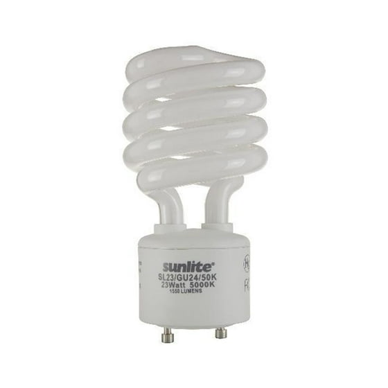 Sunlite All Light Bulbs Sunlite 23w 120v Gu24 Super White 5000k Cfl Mini Twist Light Bulb