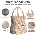 thumbnail image 3 of Yorkie with Flowers Drawstring Lunch Bag Women - Drawstring Lunch Bag Insulated for Work Office - Stain-Resistant Large Lunchbags for Women with Multi-Pockets, 3 of 6