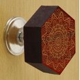 thumbnail image 2 of IBA Indianbeautifulart Boutons Rouges Gravés en Bois pour Armoire Tiroir 10 Pcs, 2 of 3