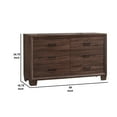 thumbnail image 5 of BenJara Transitional Six Drawer Dresser, Medium Warm Brown., 5 of 6