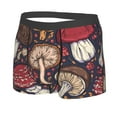 thumbnail image 2 of Balery Forest Wild Mushroom Men's Boxer Briefs, Soft and Breathable Cotton Underwear with nylon Waistband-Medium, 2 of 9