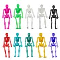 thumbnail image 1 of 10 pcs Random Color TPR Soft Skeleton Frame Stretchable Skeletons Halloween Tricky Funny Toy Party Favors, 1 of 7