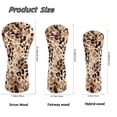 thumbnail image 6 of Uorisanigo Golf Club Head Covers 3-Pack PU Leather Cheetah Leopard Print Golf Club Headcover Set for Driver Fairway Wood Hybrids, Soft Lined Interior, Double-Layer Elastic Band, 6 of 7