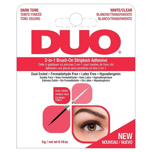 DUO Adhesives, 2-in-1 Brush-On Adhesive, Clear & Dark