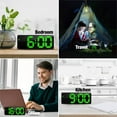 thumbnail image 5 of Reloj despertador digital con espejo LED de 6.7 pulgadas, despertador de noche, despertador matutino, activación por voz, sin tictac, función de repetición, temperatura, fecha y hora, brillo ajustable, 5 of 5