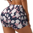 thumbnail image 2 of Fotbe Leaves Flower Seamless Shorts, Womens Workout Shorts High Waist Stretch Booty Short for Gym/Yoga/Running/Biking-X-Large, 2 of 9