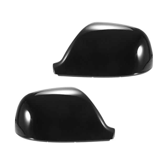 Unique Bargains Pair Car Rear View Mirror Cover Cap Replacement Gloss Black for Volkswagen Transporter T5 T6 Mirror Caps