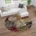 thumbnail image 7 of Impressions Transitional 8' Round Multi-Color Polypropylene Indoor Area Rug, 7 of 7