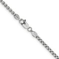thumbnail image 3 of Avariah Diamonds 14K White Gold 2.7mm Semi-Solid Round Box with Lobster Lock Chain - 26", 3 of 8