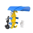 thumbnail image 4 of Soporte para teléfono de motocicleta con mini visera, soporte resistente para smartphone, universal manillar azul, 4 of 8