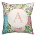 thumbnail image 2 of Creative Products Bright Flowers Monogram 18x18 Personalized Spun Poly Pillow, 2 of 3