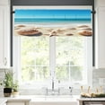 thumbnail image 2 of Remain Unique Polyester Rod Pocket Curtain Valance with Seashell and Starfish Beach Scene for Home Bedroom Living Room Kitchen Window Decor 54x18 inch, 2 of 5