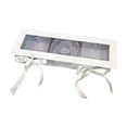 thumbnail image 3 of Caja de flores decorativa con forma de letra, caja de regalo grande de cartón, ventana transparente Blanco, 3 of 9