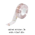 thumbnail image 4 of Clear Caulk Tape Self Adhesive Sealant Strip 4.2 cm x 3m PVC Waterproof Sealing Tape Decorative Peach Blossom Caulk Sealant Tape for Kitchen Sink Wall Corner Bathtub Edge Protector, 4 of 5