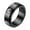 Black, variant on Unisex Stainless Steel Vintage Simple Matte Finished Brushed Taoism Tai Chi Yin Yang Fish Gossipy Rotatable Ring Anxiety Band Silver Size 6