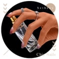 thumbnail image 3 of Elegant Short Ombre Nails, 24Pcs French False Nails with Easy Trim & File Feature, Ideal for Beginners and Professionals, ABS Material Ensures Safe & Natural Wear, 3 of 7