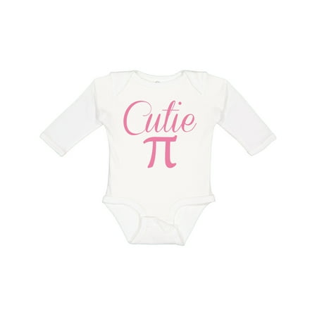 

Inktastic Cutie Pie Pink Gift Baby Boy or Baby Girl Long Sleeve Bodysuit
