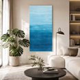 thumbnail image 2 of Canvas Wall Art, Sky Blue Ombre Framed Canvas Prints for Living Room Bedroom, Modern Abstract Art Ocean Oil Painting Oversized Gallery Wrapped Wall Decor for Home Office, Gifts, 40"x60" Ship Next Day, 2 of 9