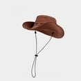 thumbnail image 2 of UTSJKR Casual Wide Brim Waterproof UPF 50+ Bucket Sun Summer Travel Fishing Hiking Fisherman Hat Detachable Chin Brown M, 2 of 3