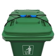 Trash Can Lock, Lid Lock for 30-51 Gal Outdoor Garbage Cans, Heavy Duty Bungee Cord Garbage Can Lock for Animals, Squirrels, Dogs, Raccoons