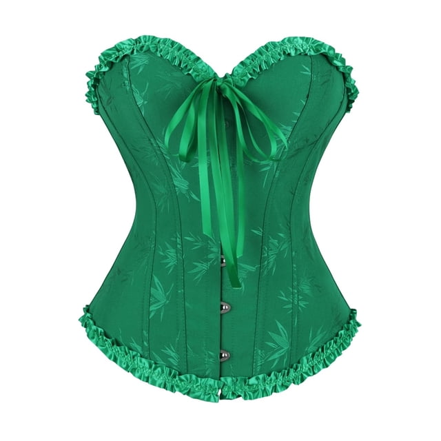 Grebrafan Bustier Corset Renaissance pour Femmes Vert 6TG