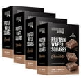 thumbnail image 5 of Protein Wafer Squares, 15g Protein, Lower Sugar, Light & Crispy Snack, Guilt-Free Healthy Dessert Treat, 10 Squares Total (Chocolate, Pack of 4), 5 of 5