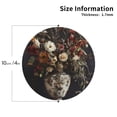 thumbnail image 2 of Honeii Vintage Floral Vase A Print Leather Coaster Set of 4, Ideal for Safeguarding Your Furniture from Drinks Spills and Effortless Cleanup-Round Shape, 2 of 6