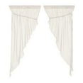 thumbnail image 1 of VHC Brands Rideaux en Coton Tabac à Franges, Blanc Antique (2 Panneaux), 1 of 5