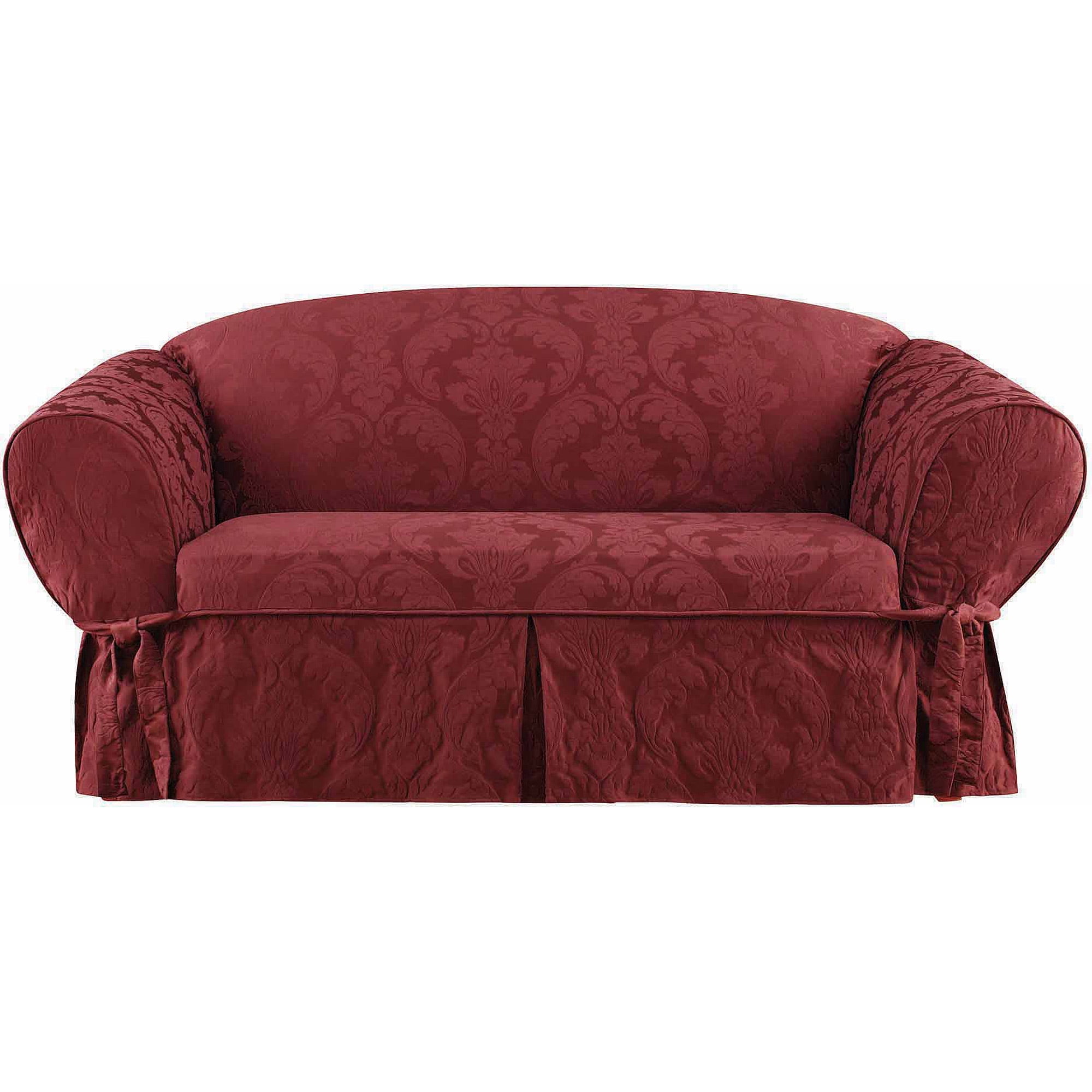 Sure Fit Matelasse Damask Loveseat Slipcover